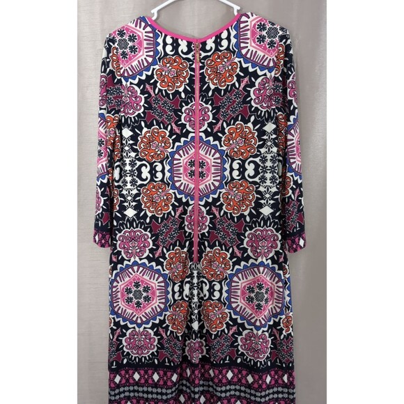 Eliza J Colorful Moroccan Medallion Colorful Sheath Career Dress Women's Size 10 - Picture 13 of 16